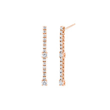 Load image into Gallery viewer, 4-prong Station Drop Earrings