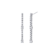 Load image into Gallery viewer, 4-prong Station Drop Earrings