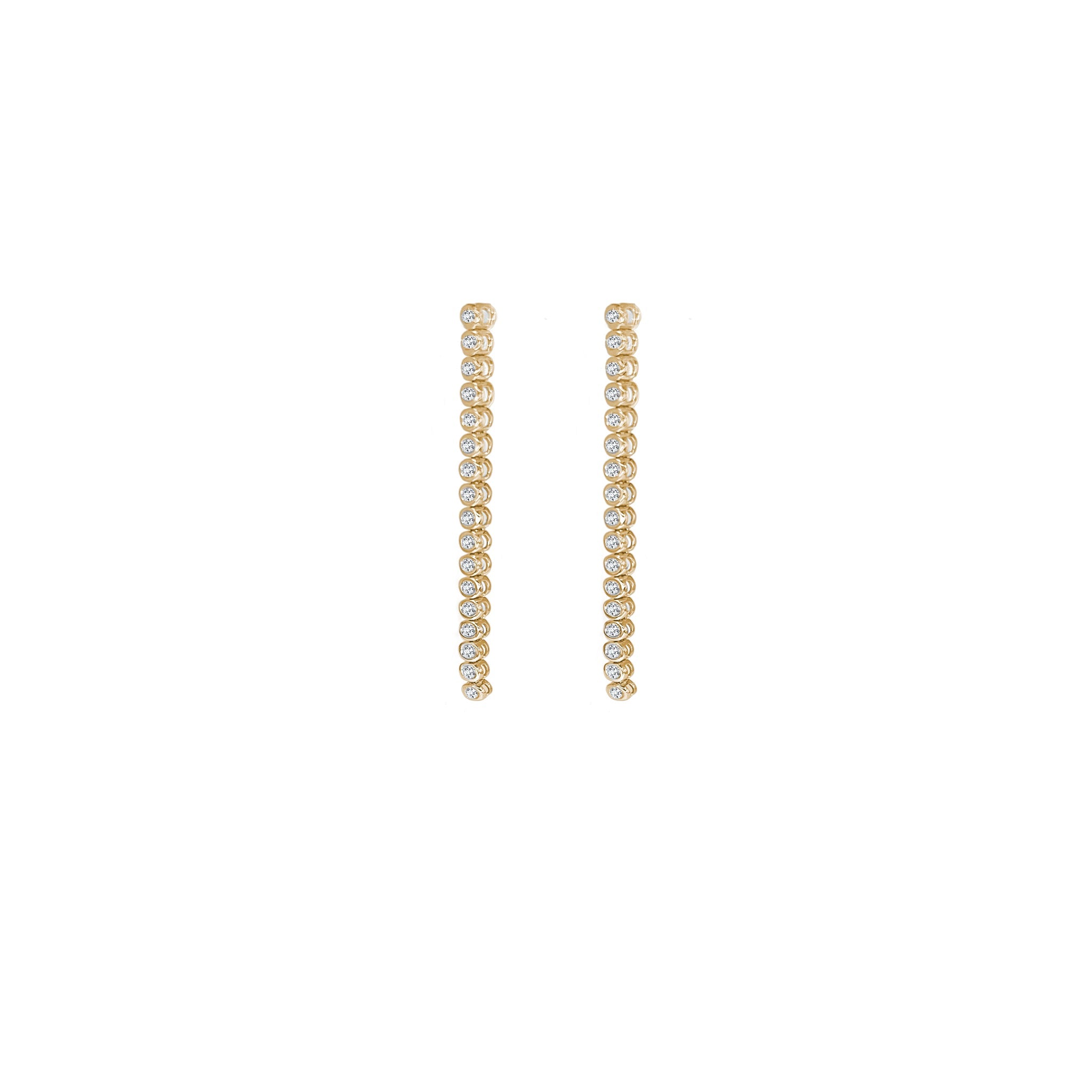 Bezel Drop Earrings