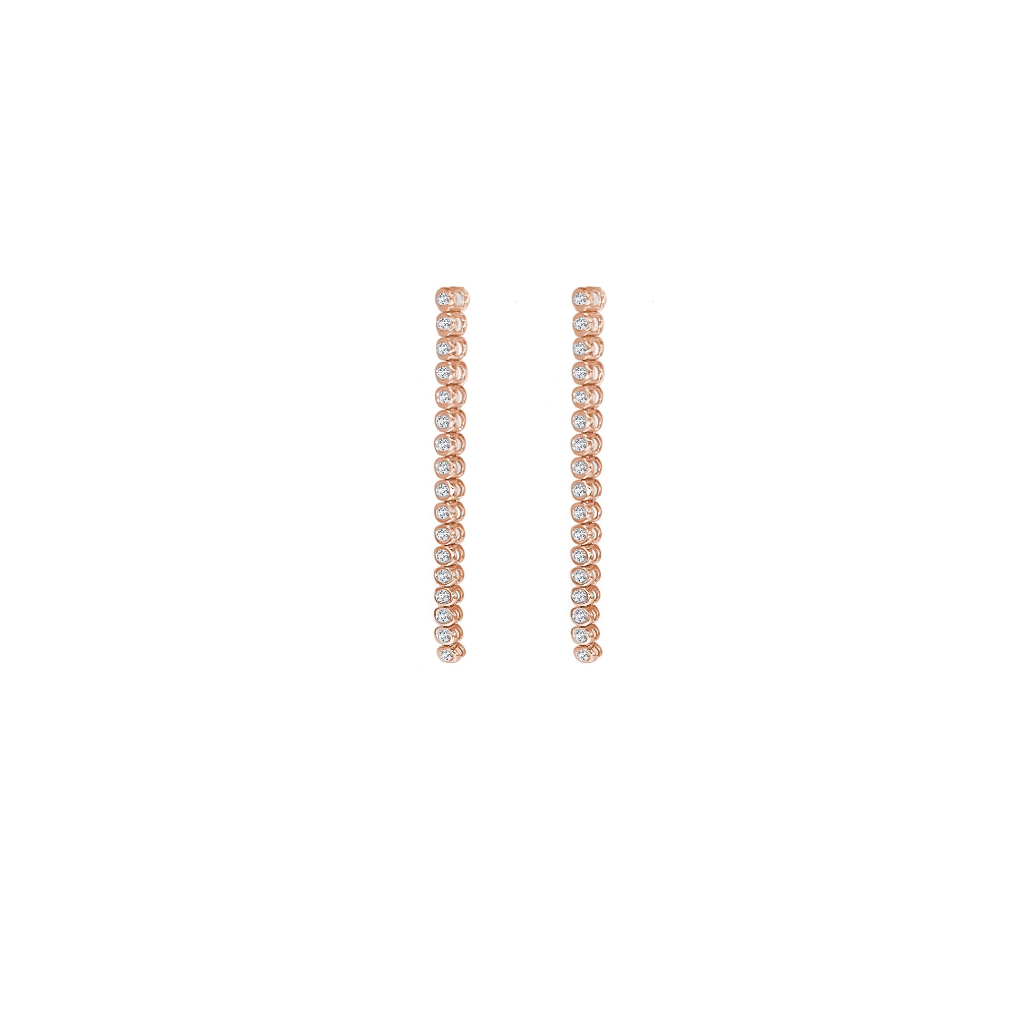 Bezel Drop Earrings