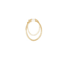 Load image into Gallery viewer, 4-prong Oval Profile Diamond Hoop Earrings