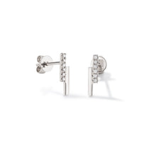 Load image into Gallery viewer, Double Bar Diamond Stud Earrings