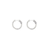 4-prong Round Profile Diamond Hoop Earrings