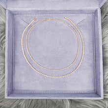 Load image into Gallery viewer, 4-prong Straight-line Diamond Tennis Necklace