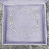 4-prong Straight-line Diamond Tennis Necklace