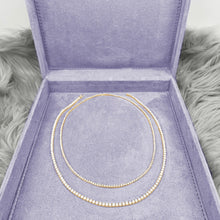 Load image into Gallery viewer, 4-prong Straight-line Diamond Tennis Necklace