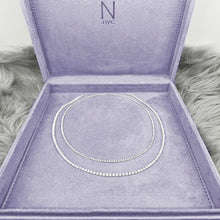 Load image into Gallery viewer, 4-prong Straight-line Diamond Tennis Necklace