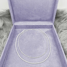 Load image into Gallery viewer, 4-prong Straight-line Diamond Tennis Necklace