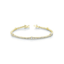 Load image into Gallery viewer, 4-prong Station Diamond Tennis Bracelet