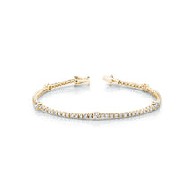Load image into Gallery viewer, 4-prong Station Diamond Tennis Bracelet
