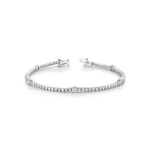 Load image into Gallery viewer, 4-prong Station Diamond Tennis Bracelet