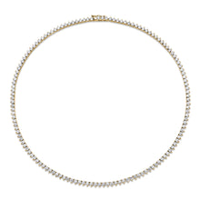 Load image into Gallery viewer, 3-prong Straight-line Diamond Tennis Necklace
