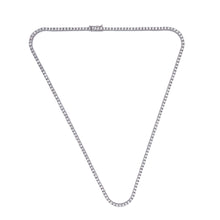 Load image into Gallery viewer, 4-prong Straight-line Diamond Tennis Necklace