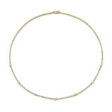 4-prong Station Diamond Tennis Necklace