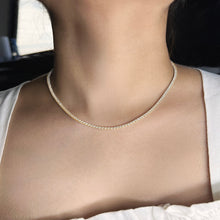 Load image into Gallery viewer, 4-prong Straight-line Diamond Tennis Necklace