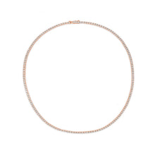 Load image into Gallery viewer, 4-prong Straight-line Diamond Tennis Necklace