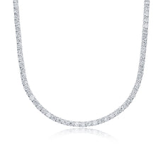 Load image into Gallery viewer, 4-prong Straight-line Half-way Diamond Tennis Necklace
