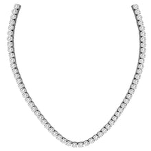 Load image into Gallery viewer, 4-prong Straight-line Half-way Diamond Tennis Necklace