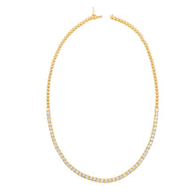 Load image into Gallery viewer, 4-prong Straight-line Half-way Diamond Tennis Necklace