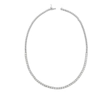 Load image into Gallery viewer, 4-prong Straight-line Half-way Diamond Tennis Necklace