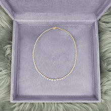 Load image into Gallery viewer, 3-prong Graduated Diamond Tennis Necklace