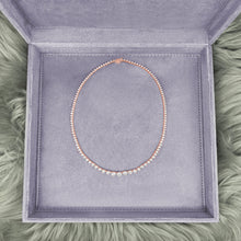 Load image into Gallery viewer, 3-prong Graduated Diamond Tennis Necklace