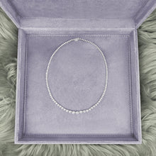 Load image into Gallery viewer, 3-prong Graduated Diamond Tennis Necklace