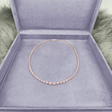 3-prong Graduated Diamond Tennis Necklace