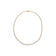 Load image into Gallery viewer, 3-prong Graduated Diamond Tennis Necklace