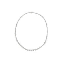 Load image into Gallery viewer, 3-prong Graduated Diamond Tennis Necklace
