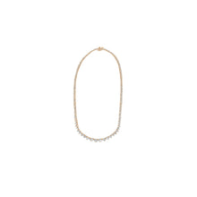 Load image into Gallery viewer, 3-prong Graduated Diamond Tennis Necklace