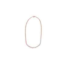 Load image into Gallery viewer, 3-prong Graduated Diamond Tennis Necklace