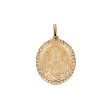Load image into Gallery viewer, Jesus Oval Coin Pendant Necklace