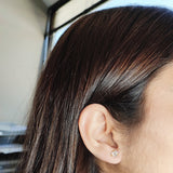 3-prong Martini Diamond Stud Earrings