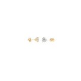 3-prong Martini Diamond Stud Earrings