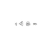 3-prong Martini Diamond Stud Earrings