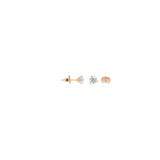 3-prong Martini Diamond Stud Earrings
