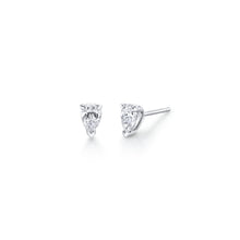 Load image into Gallery viewer, Prong-set Pear Solitaire Diamond Earrings