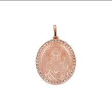 Load image into Gallery viewer, Jesus Oval Coin Pendant Necklace