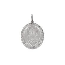 Load image into Gallery viewer, Jesus Oval Coin Pendant Necklace