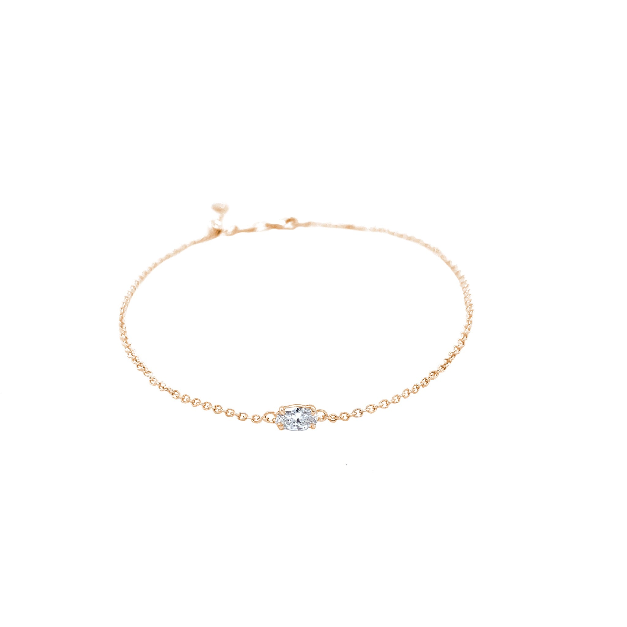 Marquise Solitaire Adjustable Bracelet