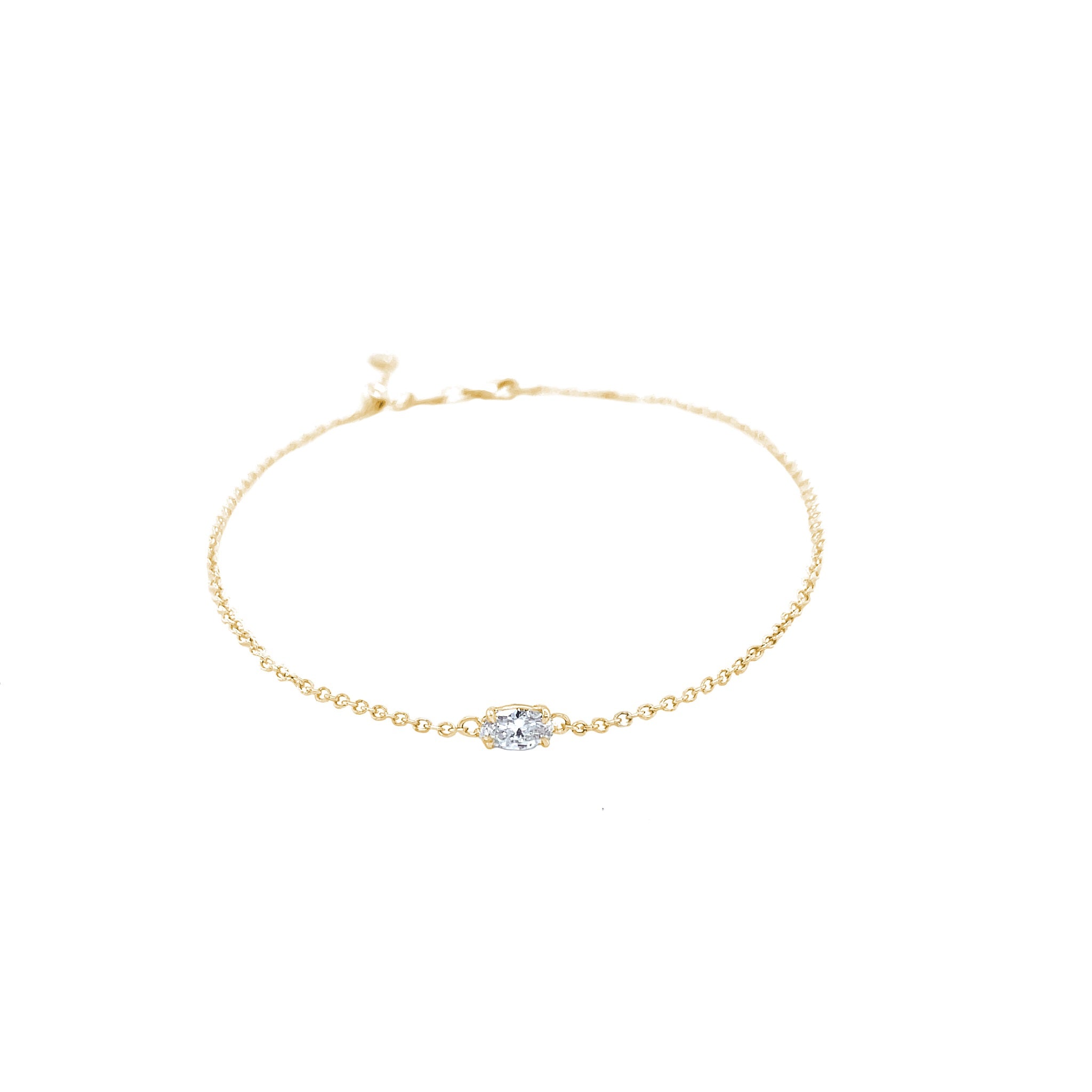 Marquise Solitaire Adjustable Bracelet