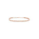 Bezel Diamond Tennis Bracelet 2ct, natural diamonds, 14K rose gold