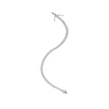 Bezel Diamond Tennis Bracelet, natural diamonds, 14K white gold, view 3