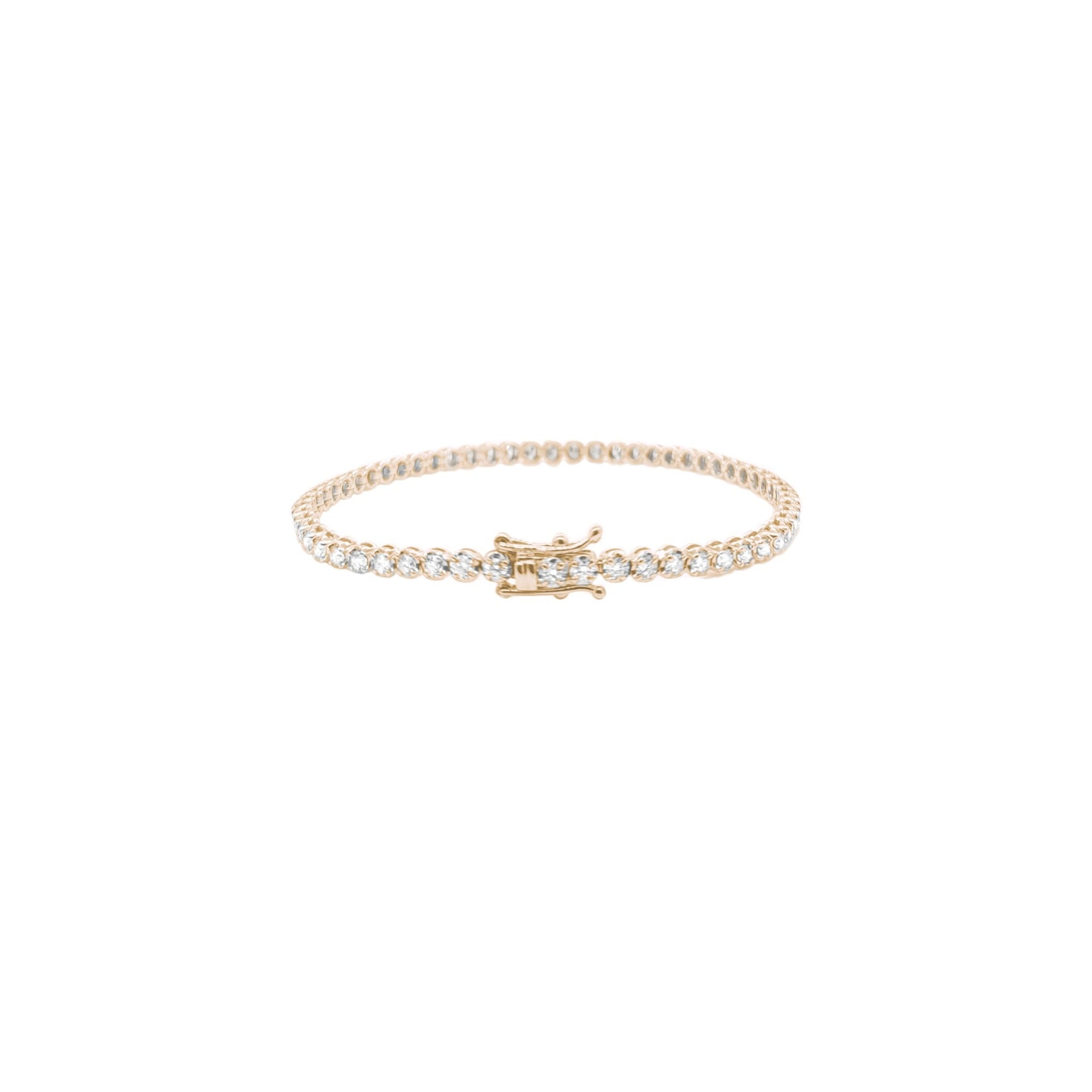 Cupcake Diamond Tennis Bracelet, natural diamonds, 14K gold, view 5