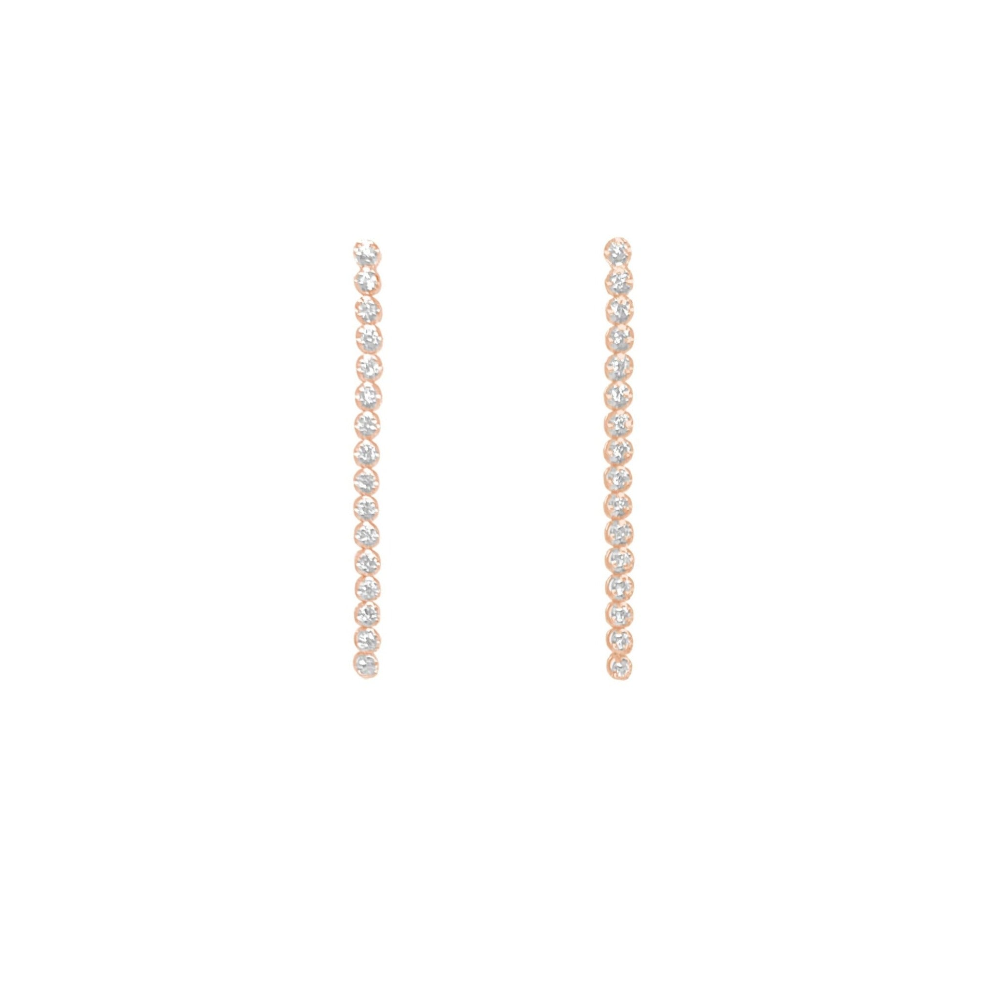 Cupcake Drop Earrings, natural diamonds, 14K rose gold