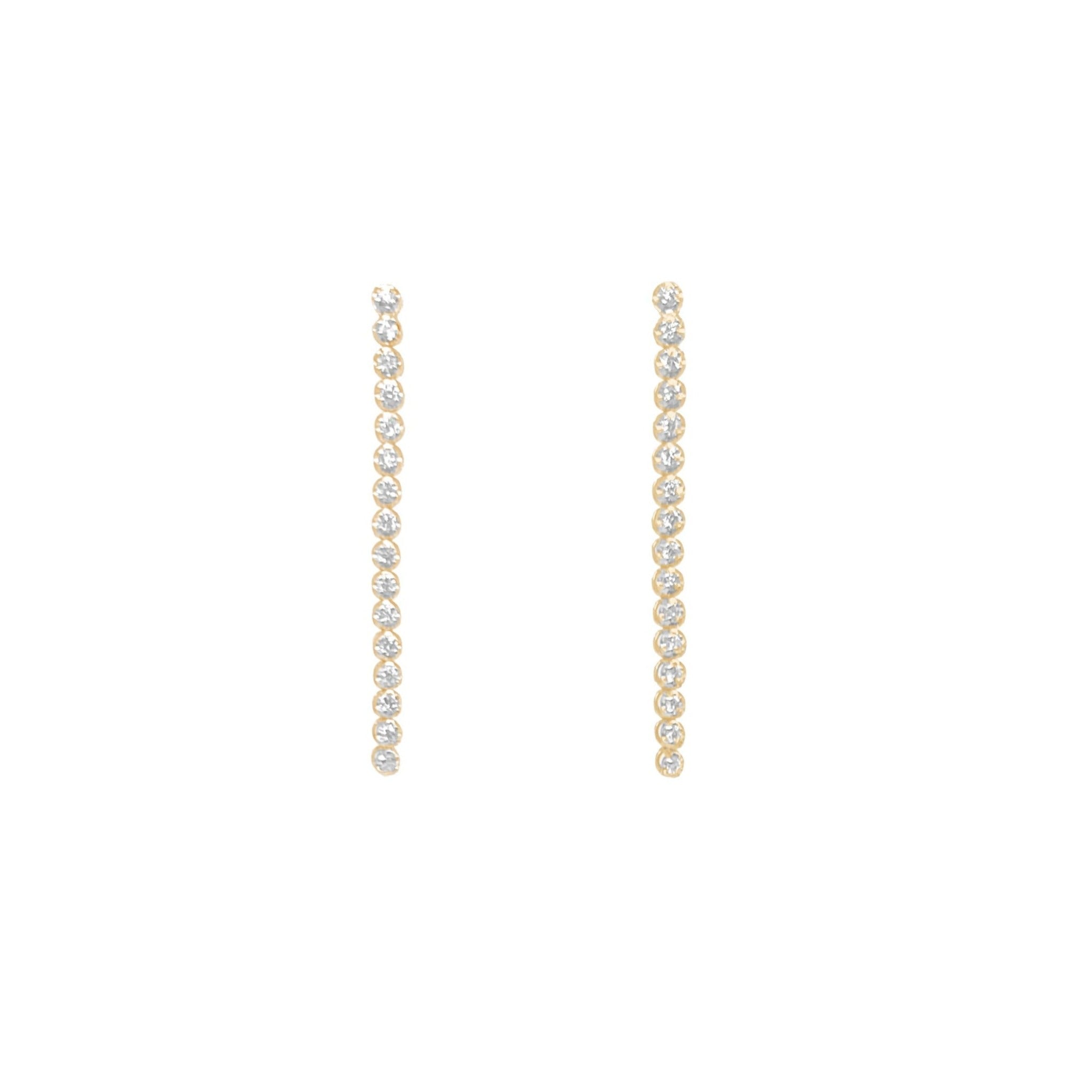 Cupcake Drop Earrings, natural diamonds, 14K yellow gold