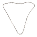 Cupcake set, Half-way Graduated Diamond Tennis Necklace, natural diamonds, 14K white gold