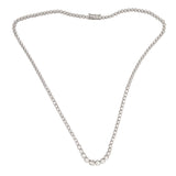 Cupcake set, Half-way Graduated Diamond Tennis Necklace, natural diamonds, 14K white gold