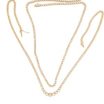 Cupcake set, Half-way Graduated Diamond Tennis Necklace, natural diamonds, 14K yellow gold, view 3